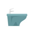 Clean bidet icon flat isolated vector