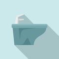 Clean bidet icon, flat style