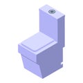 Clean bidet icon, isometric style