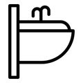 Clean bidet icon, outline style