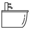 Clean bidet icon, outline style