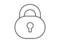 Padlock Outline Vector â Security Lock Icon for Privacy and Safety Design Royalty Free Stock Photo