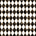 Clean Black White Terrazzo Stone Geometric Texture Seamless Pattern Design