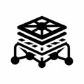 Layered Network Architecture Icon Royalty Free Stock Photo