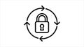 technology security lock icon for secure networks and cloud services Royalty Free Stock Photo
