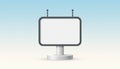 Clean Blank Billboard Mockup on Gradient Blue Background for Advertising and Business Promotion Royalty Free Stock Photo