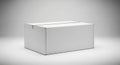 Blank White Cardboard Box on Grey Background Royalty Free Stock Photo
