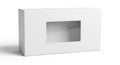Blank White Product Packaging Box with Transparent Window Mockup Royalty Free Stock Photo