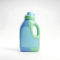 Clean blue and green plastic laundry detergent bottle with label area Royalty Free Stock Photo