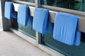 Clean Blue Seat Cushions for Hospital Wheelchairs