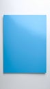 Clean Bright Blue Rectangular Surface Against White Background Minimalist Abstract Royalty Free Stock Photo