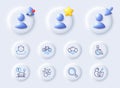 Clean bubbles, Augmented reality and Ice creams line icons. For web app, printing. Vector Royalty Free Stock Photo