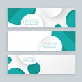 Clean business style banners set of three template Royalty Free Stock Photo