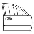 Clean car door icon, outline style Royalty Free Stock Photo