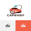 Clean Car Wash Carwash Water Hose Auto Service Logo