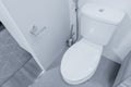 Clean closet bowl flush toilet bidet shower Royalty Free Stock Photo