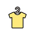 Clean clothe dress hanger icon. Simple color with outline vector elements of laundry icons for ui and ux, website or mobile