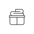 Clean clothes basket outline icon