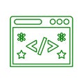 Clean code, code, design line icon. Outline vector Royalty Free Stock Photo