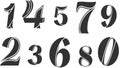 Vector Illustration of Numbers Zero to Nine Royalty Free Stock Photo
