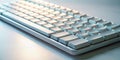 Clean and Crisp CloseUp of White Keyboard Keys A Study in Minimalist Design and Subtle Lighting