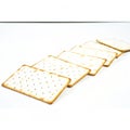 Crackers isolated on white background Royalty Free Stock Photo