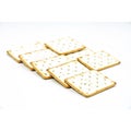 Crackers isolated on white background Royalty Free Stock Photo