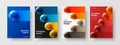 Clean 3D balls pamphlet illustration collection