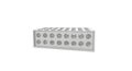 Perforated Grey Rectangular Block 3D Illustration Royalty Free Stock Photo
