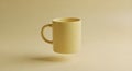 Minimalist Yellow Mug Floating on Soft Background Royalty Free Stock Photo