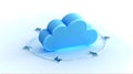 Cloud Computing and Data Synchronization Royalty Free Stock Photo