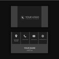 Clean dark business card