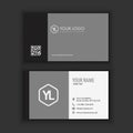 Clean dark business card