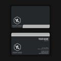 Clean dark business card