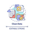 Clean data concept icon