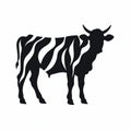 Clean Design: Free Black And White Cow Vector Illustration