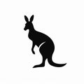 Clean Design Kangaroo Silhouette Vector Illustration