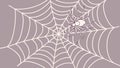 Classic Spider Web with a Solitary Spider, Nature\'s Architectural Wonder, vector design Generative AI Royalty Free Stock Photo