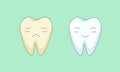 Clean and dirty tooth infographic