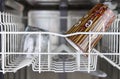 Clean dishes in the dishwasher Royalty Free Stock Photo