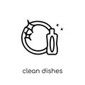 Clean dishes icon from collection.