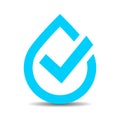 Clean drinkable water vector logo Royalty Free Stock Photo