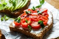 Clean eating concept. Sandwich with organic ingredients Royalty Free Stock Photo