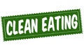 Clean eating grunge rubber stamp