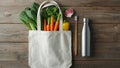 Minimal Grocery Flat Lay Royalty Free Stock Photo