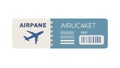 Clean and Elegant Airplane Ticket for Seamless Travel, vector design Generative AI Royalty Free Stock Photo