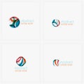 Clean elegant circle shaped abstract geometric