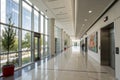 Empty Corridor in Modern Office Building Royalty Free Stock Photo
