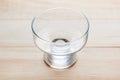 Clean empty glass cup for dessert and salad Royalty Free Stock Photo