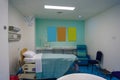 Clean empty hospital room ready for one patient Royalty Free Stock Photo